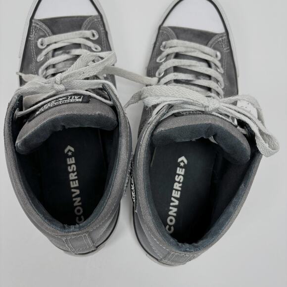 Converse All Star Chuck Taylor High Top Sneakers Shoes Mens 9 Gray Street - Picture 10 of 13